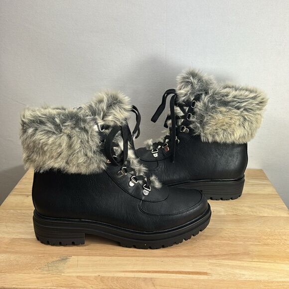 Sun + Stone Orlaa Cold-Weather Lug Sole Boots- Black SM- Size 9.5 M- NEW - Picture 5 of 8